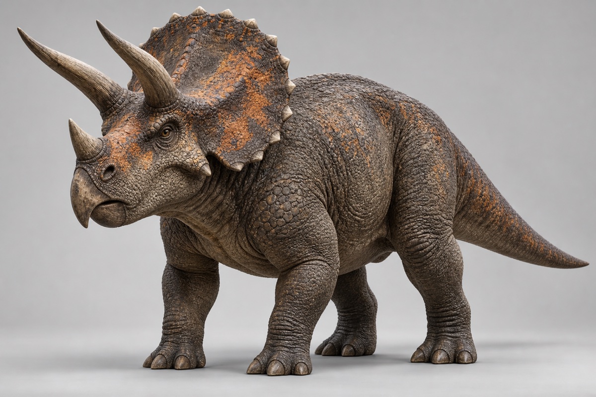 3D artwork of Triceratops