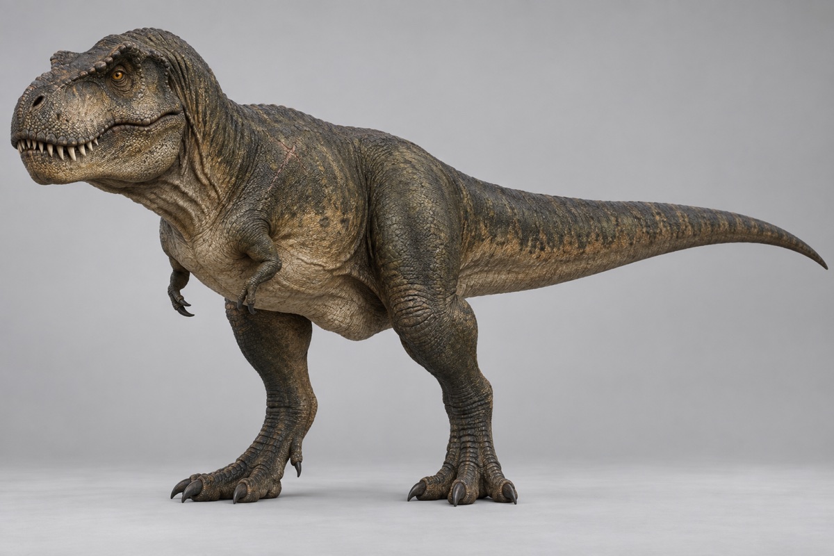 3D artwork of Tyrannosaurus rex