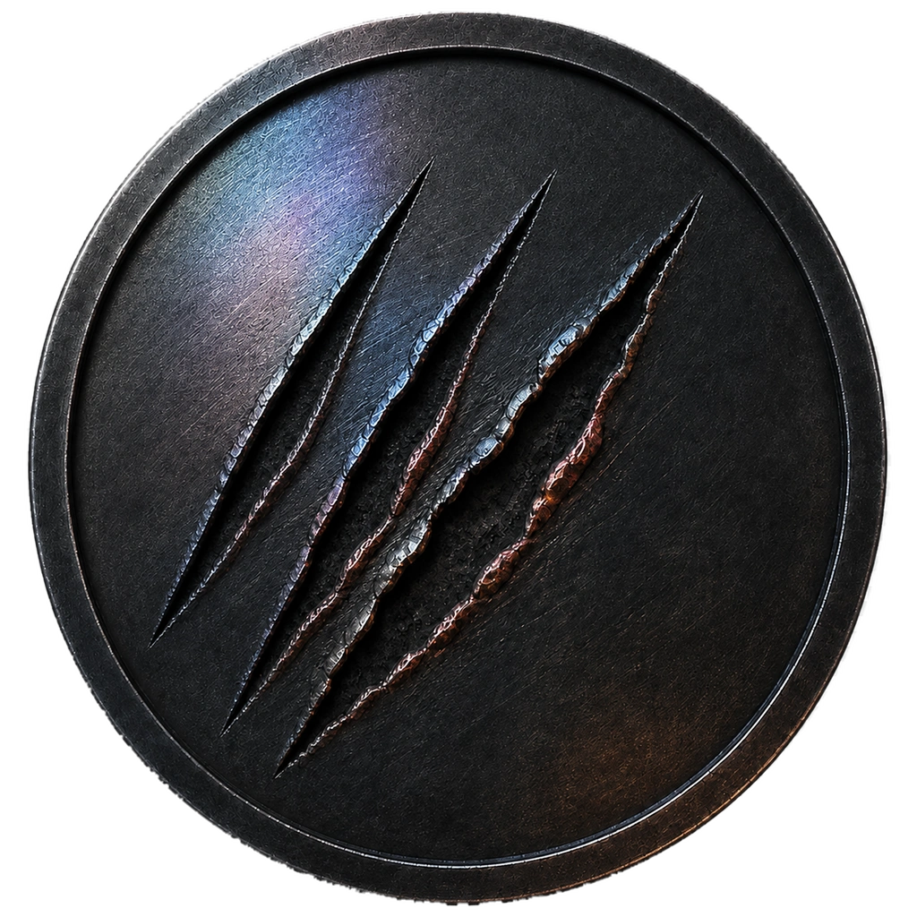 Apex III medal with three claw marks